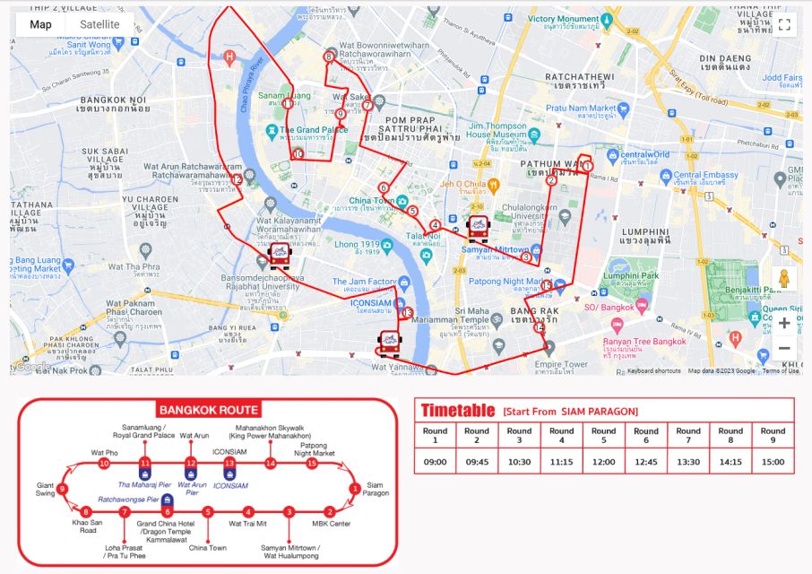 Bangkok: City Sightseeing Hop-On Hop-Off Bus Tour - Where to meet and how to catch Stop 1