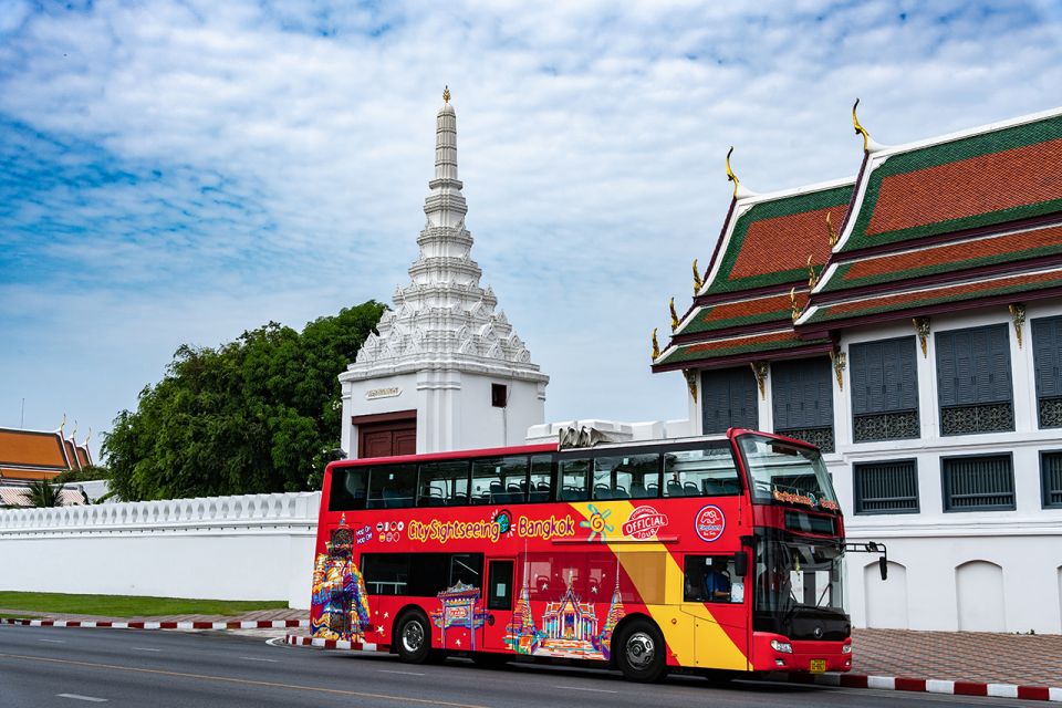 Bangkok: City Sightseeing Hop-On Hop-Off Bus Tour - What can trip you up: stops, walking distance, and heat