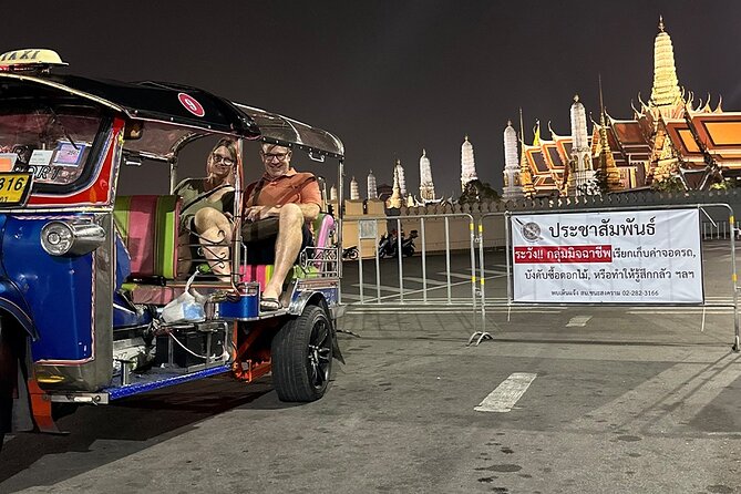 Bangkok Night Tour: Food, Temple & Tuk Tuk - Stop 4: Rattanakosin Old City roads and the Grand Palace area (from outside)