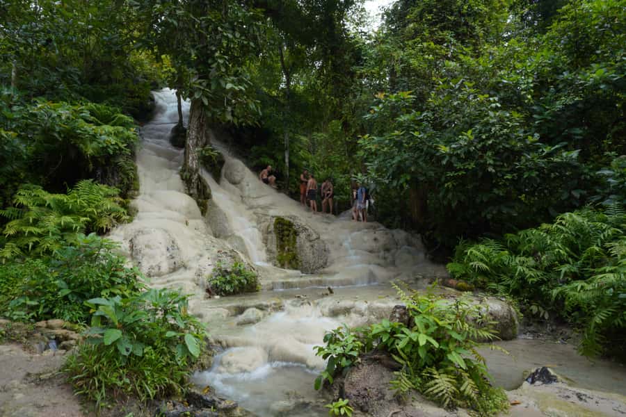 Chiang Mai: Bua Thong Sticky Waterfall and Huge Cave Tour - Sticky Waterfall Climb: Fun, Water, and Rope-Assisted Confidence