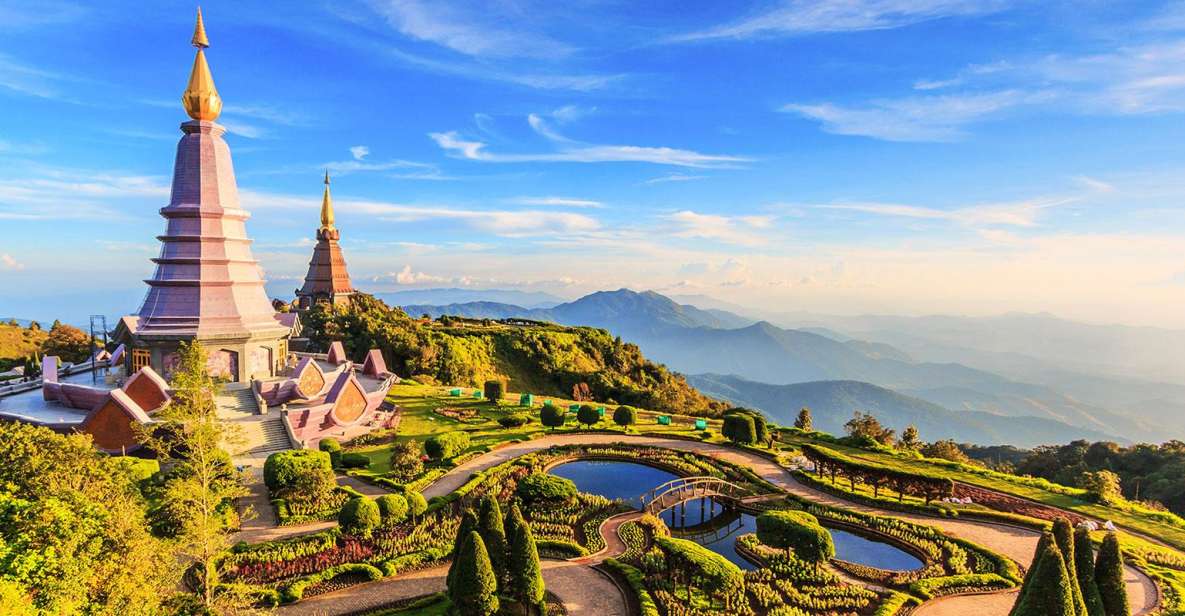 Chiang Mai: Doi Inthanon, Waterfalls, & Tribal Villages Tour - King and Queen Pagodas: royal viewpoints with a practical dress code