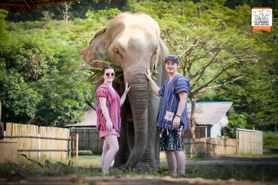 Chiang Mai: Elephant Jungle Sanctuary with Lunch & Transfer - Karen Clothing and Elephant Feeding: Your First Contact Moment