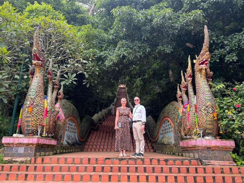 Chiang Mai: Elephant Sanctuary, Monk Trail & Doi Suthep Tour - Pon Elephant Thailand in Mae Wang: ethical care with real rules