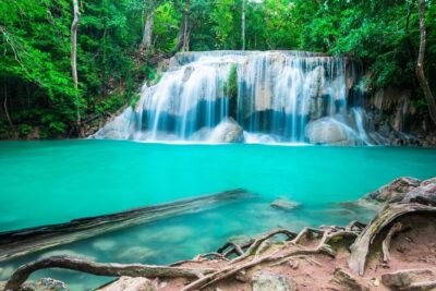 Erawan Waterfall and Elephant Care: Private Tour to Kanchanabur - Erawan Waterfall: 7 levels, swims, and the stairs that sort the serious from the casual