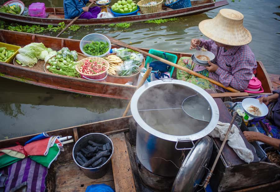 From Bangkok: Maeklong Railway and Floating Market Food Tour - The Mae Klong Railway Market: The Track-Adjacent Market You Cannot Fake