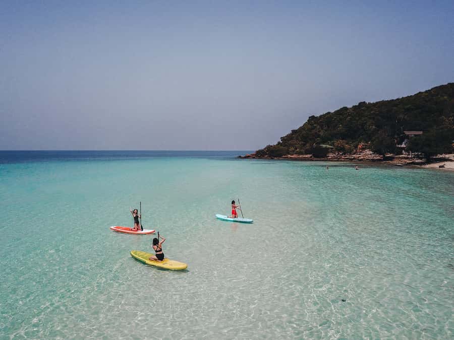 From Bangkok: Pattaya Island Trip with Drone Photos - Hardtien Beach on Ko Lan: Quiet Water, Easy Swim Time