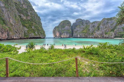 From Krabi: Maya Bay, Bamboo & Phi Phi Islands Day Tour - Maya Bay from Loh Samah Bay: famous cliffs, tight timing, and shark-spotting potential
