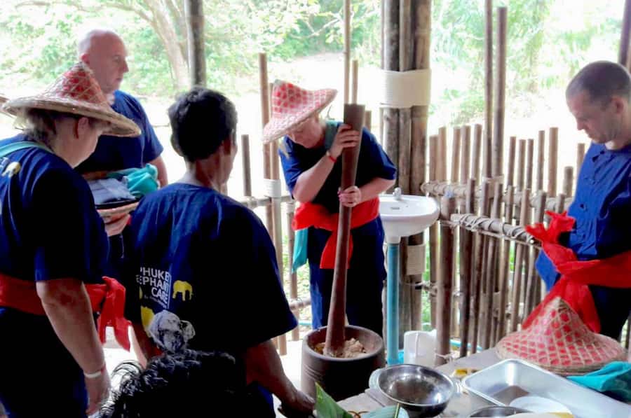From Phuket & Khao Lak: Elephant Care with Waterfall Visit - Food prep and feeding: getting close in a natural setting