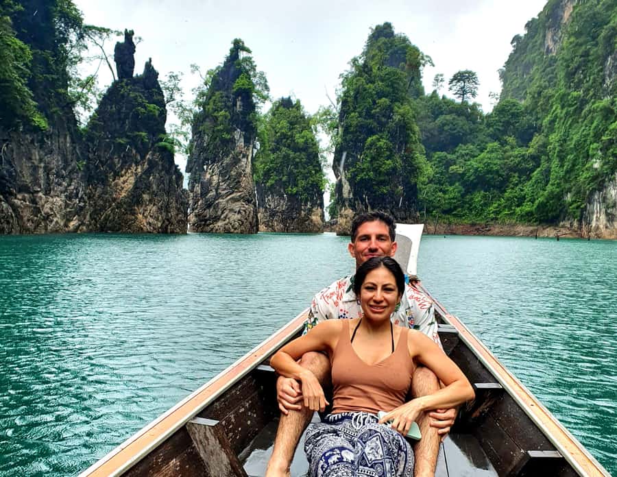 Khao Sok: Cheow Lan Lake, Diamond Cave, Hiking, All Included - The Rajjaprabha Dam stop: scenery and water time en route