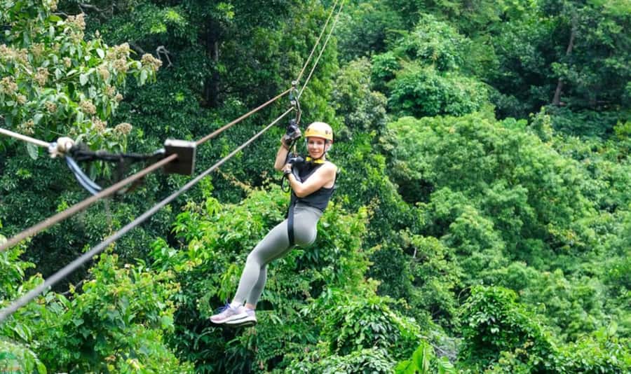 Ko Samui: Tree Bridge Jungle Zipline and Waterfall Adventure - The Main Event: 8 Jungle Ziplines Over Views