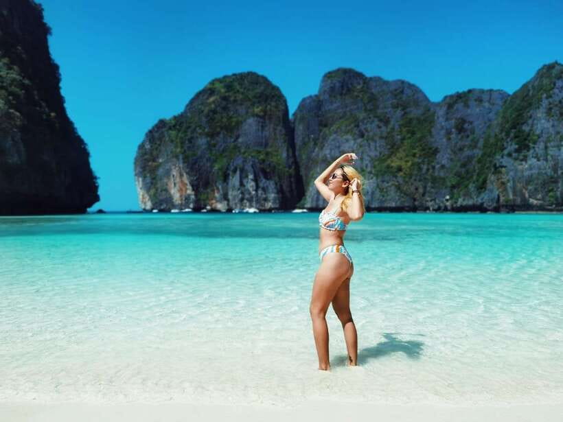 Koh Lanta: Phi Phi Islands Tour w/ Maya Bay, Snorkel & Lunch - Viking Cave viewpoint: close enough for photos, plus snorkeling time