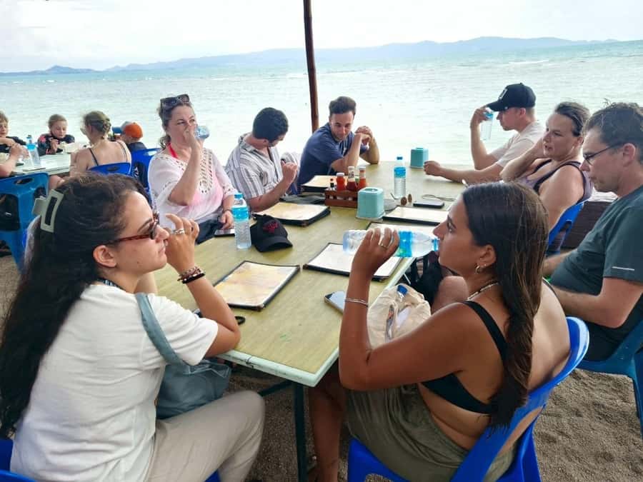 Koh Phangan Shared Road Trip by Mingalaba road trip - Haad Yao or Haad Rin: Choosing the Coast View and Lunch Setup
