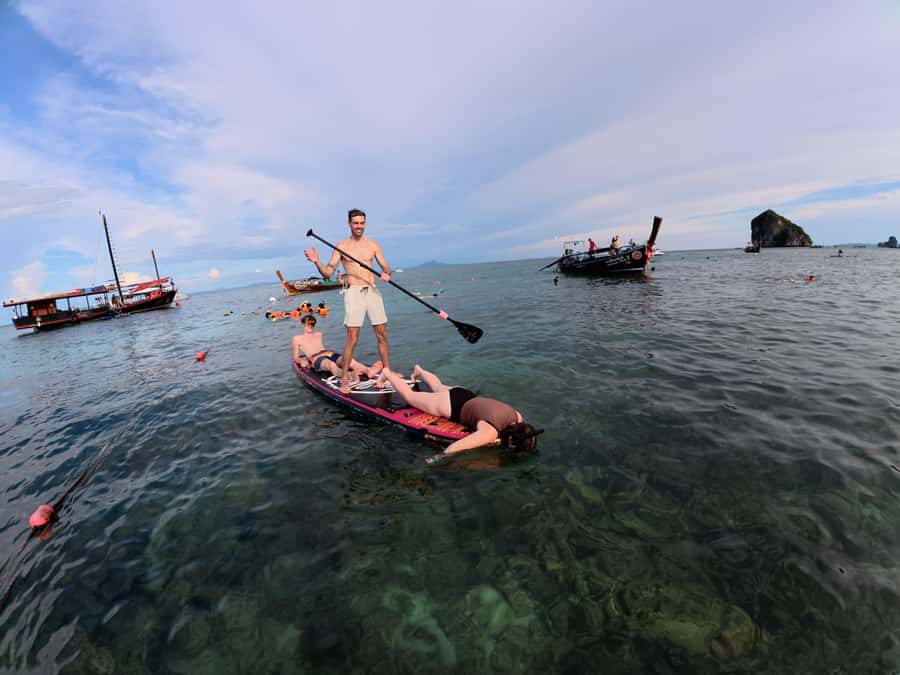 Krabi: 4-Island Sunset Snorkeling Tour & Bioluminescent Swim - Ko Poda at sunset: dinner, drinks, and the best timing of the day