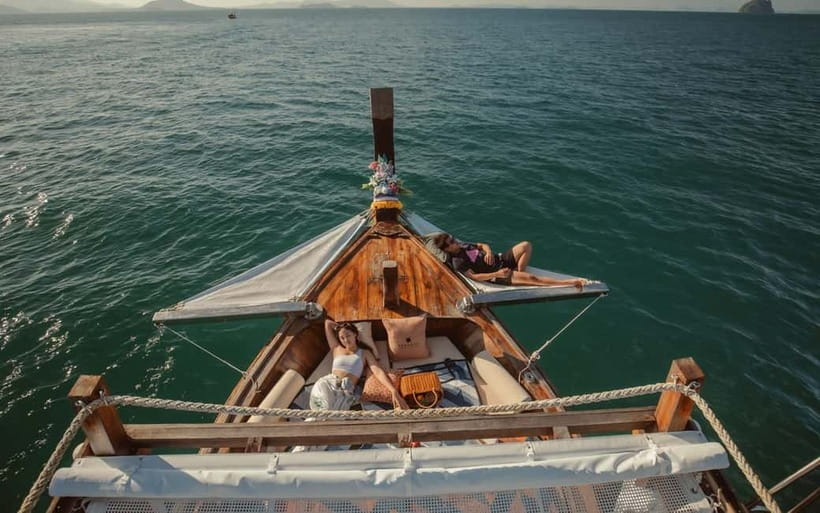 Krabi: 7 Island Tour by Luxury Longtail Boat with Snorkeling - From Koh Phi Phi Tour Pier to Railay Bay: the scenery starts early