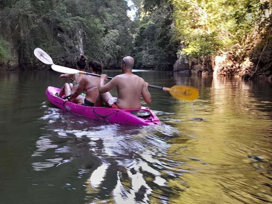 Krabi: Half-Day Kayak Adventure at Ao Thalane - Heat, shade, and the mid-trip swim break