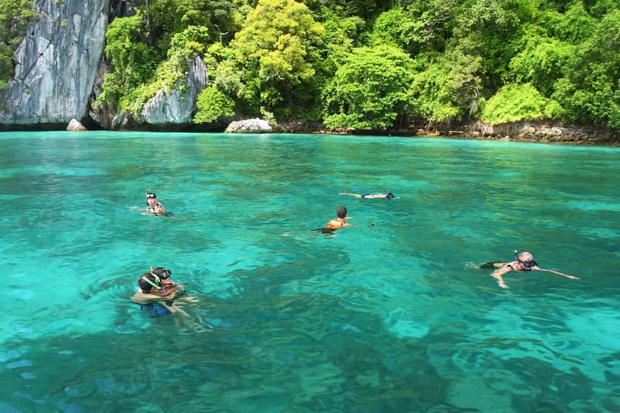 Krabi: Phi Phi Island Sunset Maya Bay and Four Islands Tour - Pileh Lagoon: The Secret-Cove Snorkel That Feels Like a Fish Tank