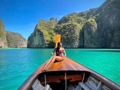 Phi Phi : 7 Island Snorkeling & Sunset Tour by Longtail Boat - Monkey Beach and Viking Cave: quick stops that set the tone
