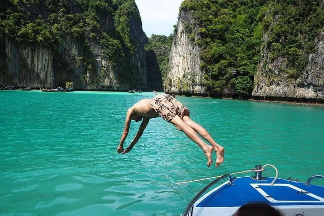 Phi Phi with Maya and Bamboo Island Day Trip by Speedboat - Pileh Bay Swimming in Emerald Water and Limestone Drama