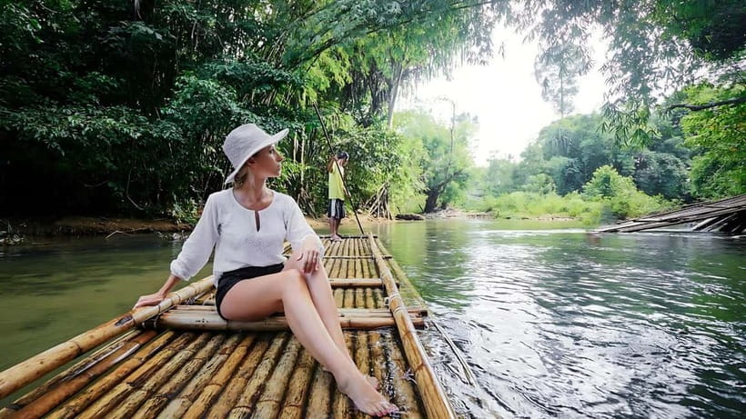 Phuket: Bamboo Rafting & ATV Ride (Optional) - Bamboo rafting in Khao Lak: the calm part that sets the tone
