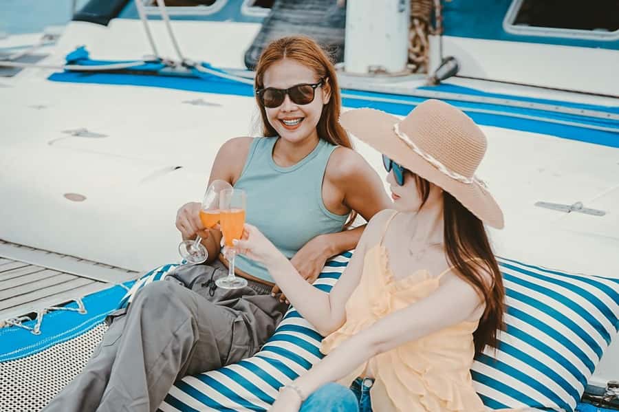 Phuket: Coral and Racha lslands Catamaran Tour with Lunch - Aeolos catamaran style: calm seas, space to breathe