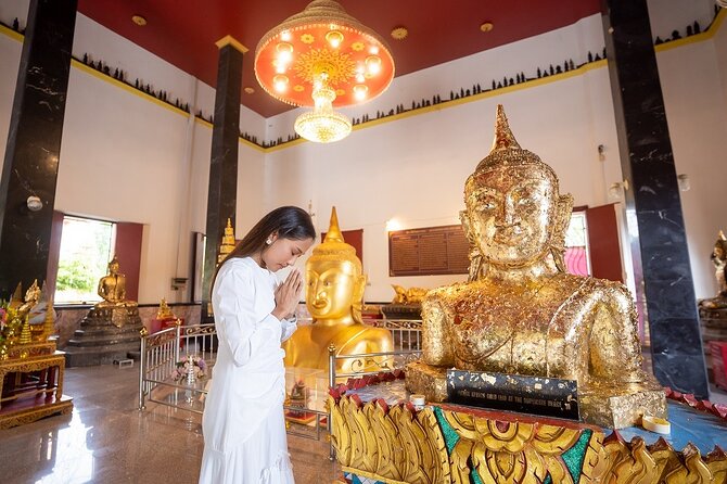 Phuket Giant Water Lilies & Temple Tour - Private & All-Inclusive - The temple trio: Wat Phra Thong, Wat Sri Sunthon, Wat Phra Nang Sang