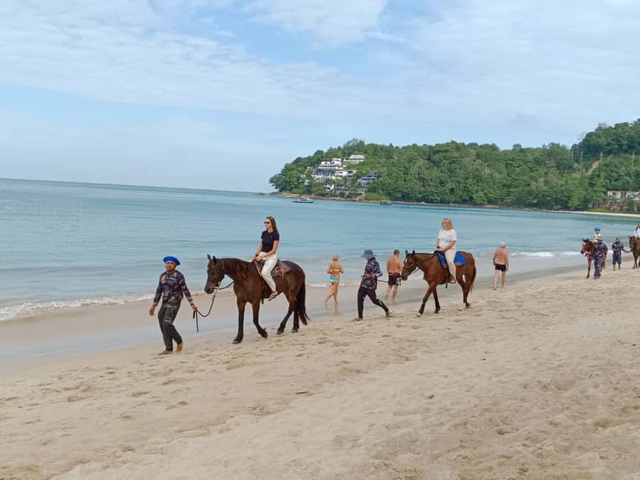 Phuket: Kamala Beach Horse Riding Activity - Your beach route: coconut trees, white sand, and Andaman Sea views
