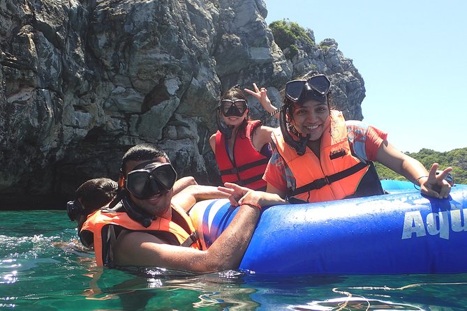Private Full-Day Blue Dragon Yacht to Angthong National Marine Park - Blue Lagoon at Ko Mae Ko: stairs for views, beach for calm