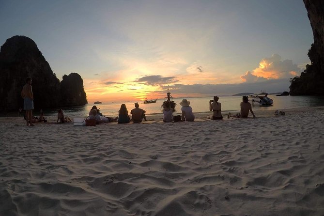 Private Phi Phi & 4 Islands Sunset Cruise by Speedboat - from Krabi - Two sunset moments: Phra Nang Cave Beach and Railay Beach with your club sandwich