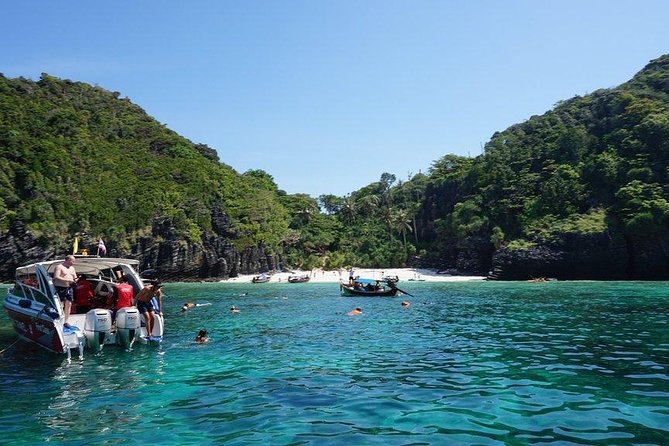 Private Phi Phi & 4 Islands Sunset Cruise by Speedboat - from Krabi - Stop by stop: Ko Phi Phi Le and Viking Cave