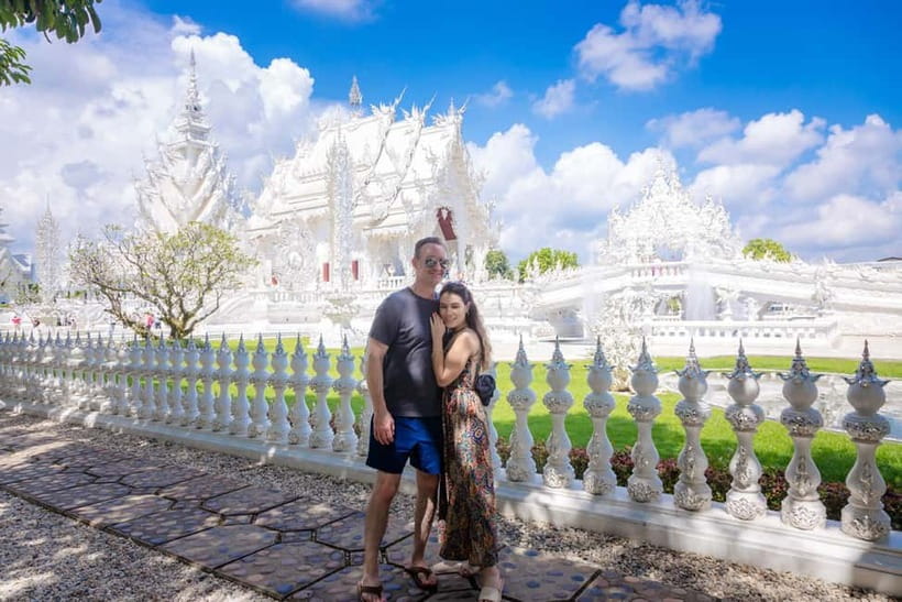 Red, Blue, White Temples & Hot Spring Trip from Chiang Mai - Wat Rong Khun White Temple: Where Symbolism Meets Mirrorwork