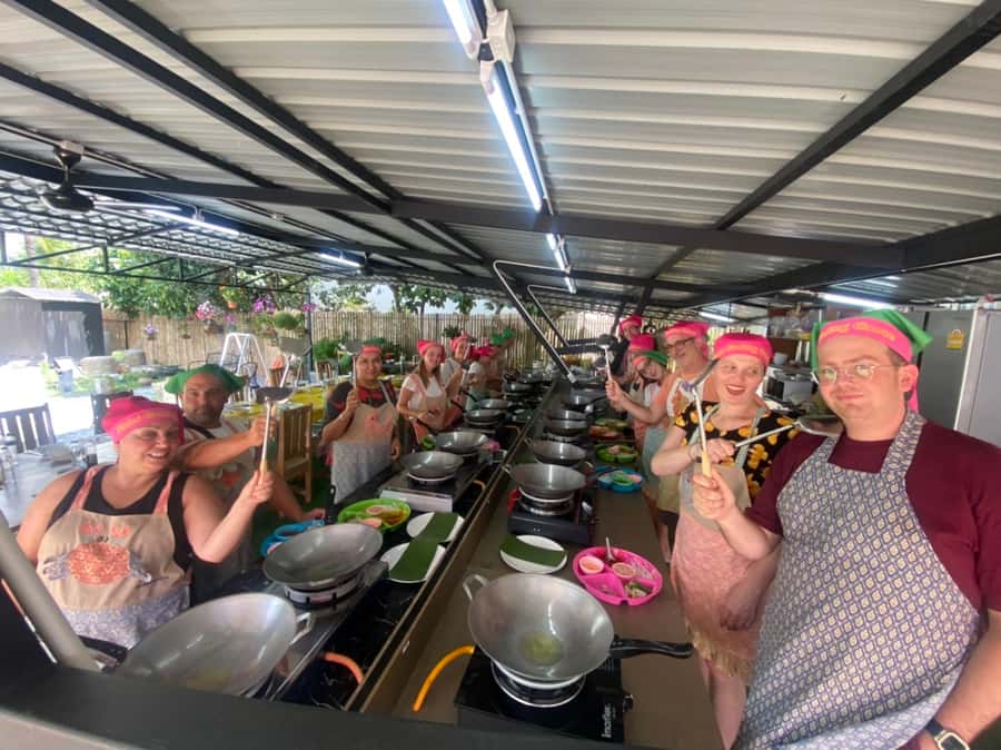 Thai Cooking Class with Market & Garden Tour - Hands-on Thai cooking: how the class works at your station