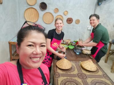 We Cook Thai Home Garden Cooking School - Entering the market with Mam: spices, herbs, and what to look for