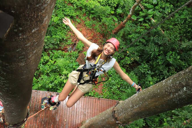 World A+ (Zipline 32 Platforms + Roller + Sky Walk with World Set Menu ) - World A+ at Hanuman World Phuket in plain terms